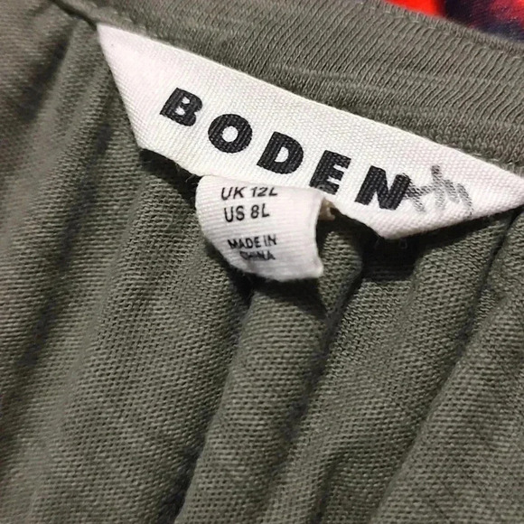 Boden Olive Midi Dress with Belt - Picture 8 of 8